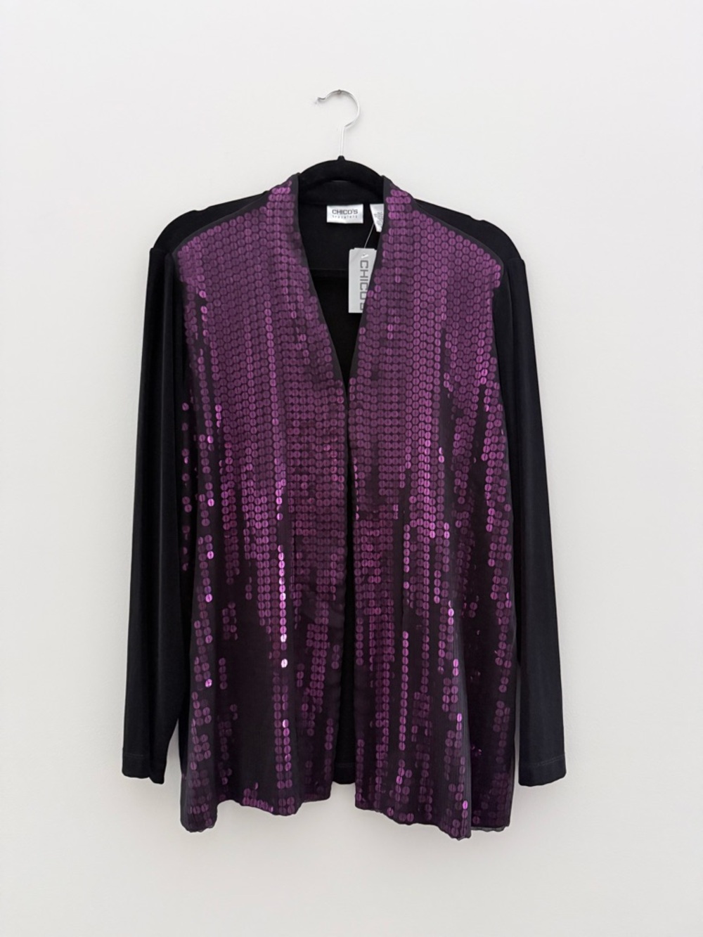 Chico's Black Jacket with exuberant Sequin Accents